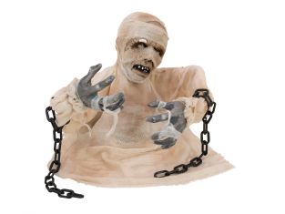 Halloween decoratie Groundbreaker-mummie, met beweging, licht en geluid 40 cm