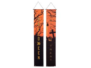 Set van 2 Banners Halloween trick or treat 30 x 180 cm