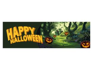 Halloween banner Happy halloween 300 x 90 cm