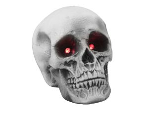 Halloween decoratie schedel 21x15x15cm met LED verlichting