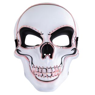 Halloween masker Doodshoofd met licht wit